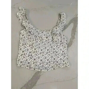 Free People Stay with You Satin Smocked Tank Top Women’s Medium